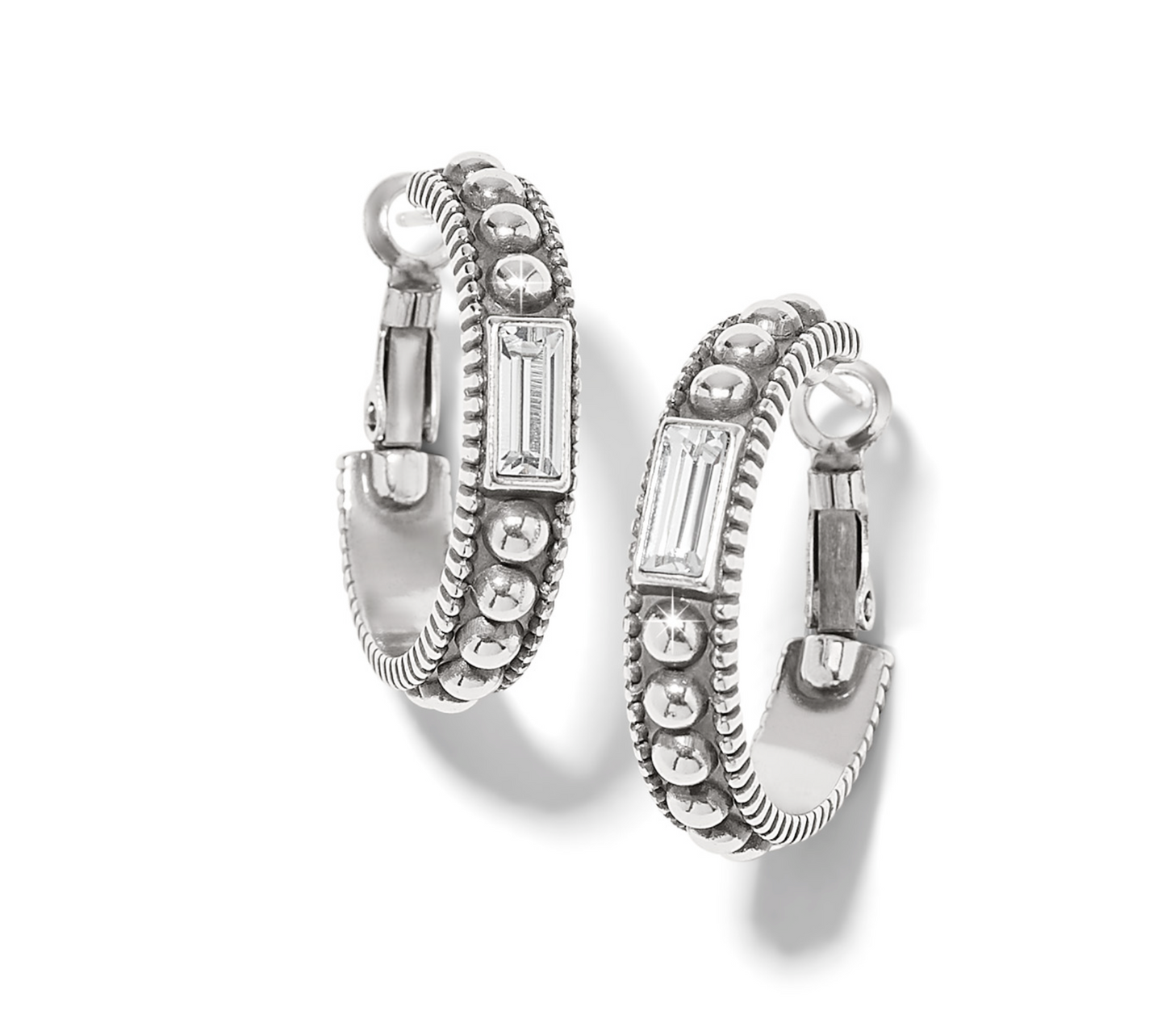 Pretty Tough Gem Hoop Earrings