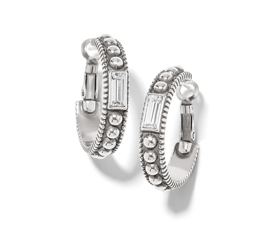 Pretty Tough Gem Hoop Earrings
