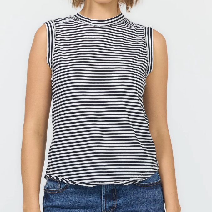ZO Top B+W Stripe