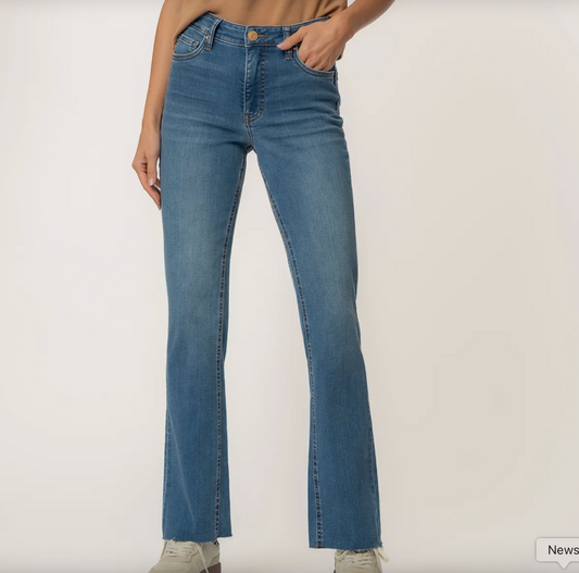 Kelly High Rise Flare in Senses Wash