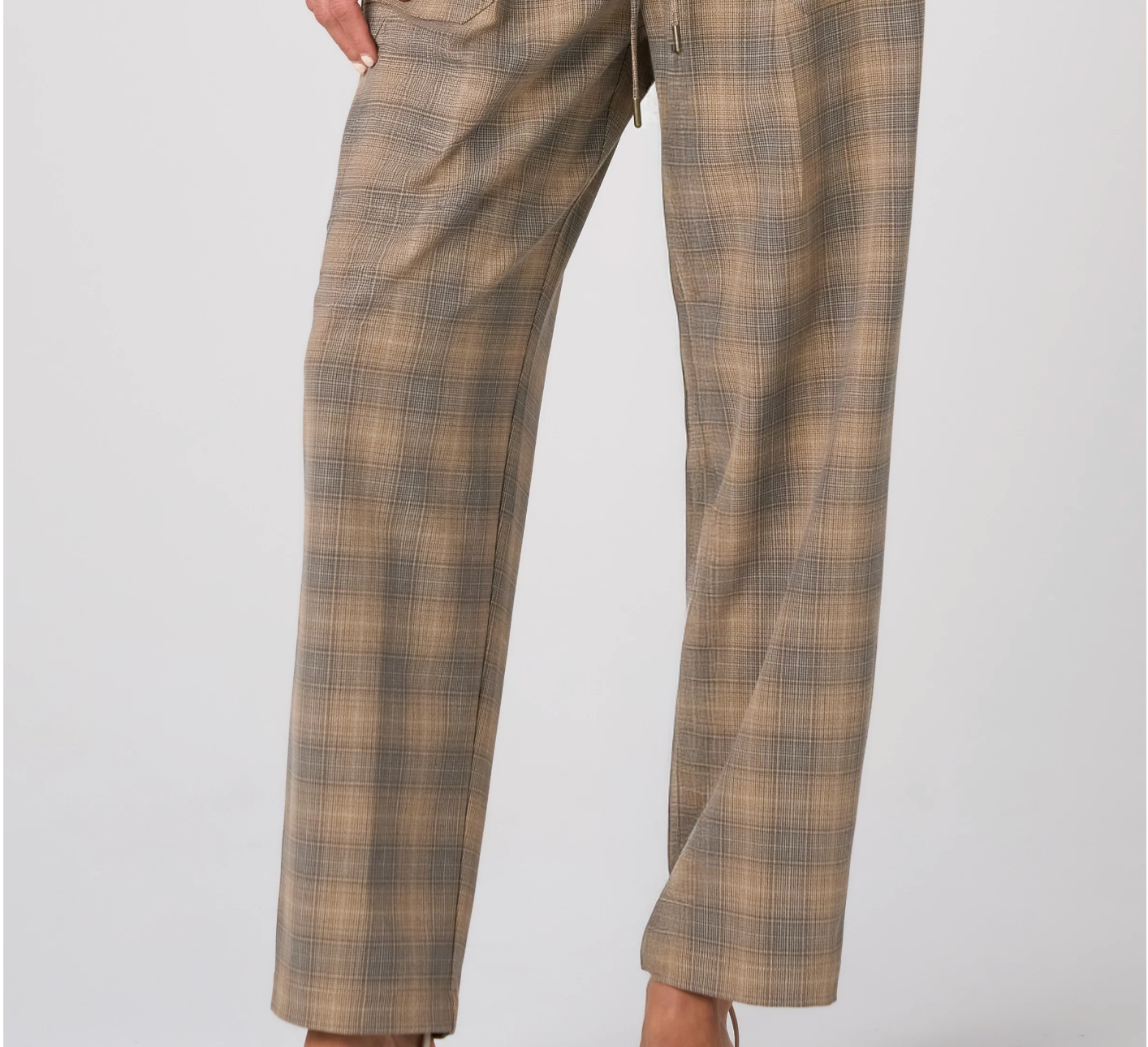 High Rise Crop Trouser W/ Drawstring