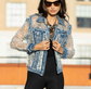 Short Lace Denim Jacket