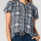 Flutter Sleeve Button Front Knit Top