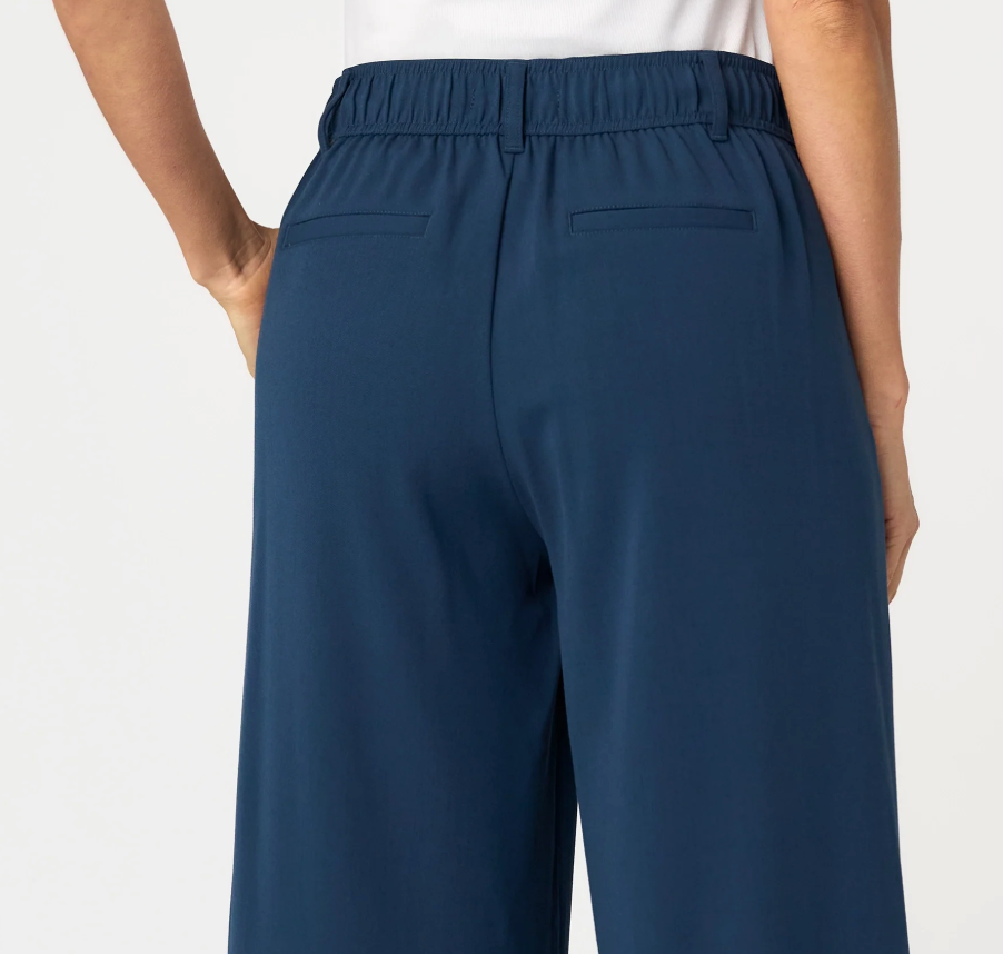 High Rise Pleated Wide Leg Trouser