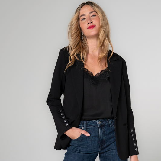 Blazer with Button Sleeve