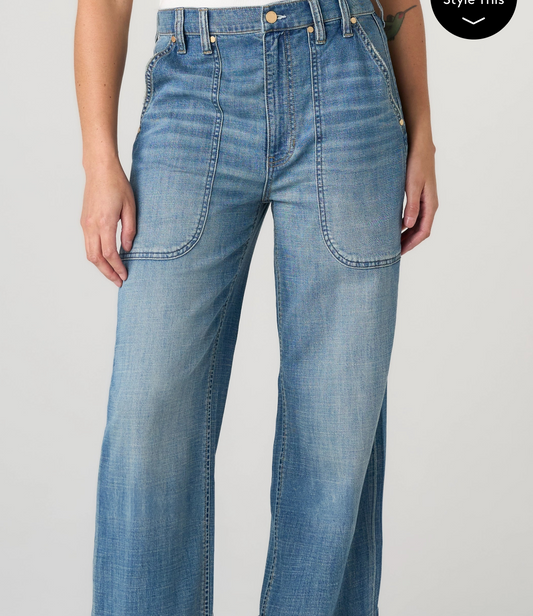 High Rise Relaxed Straight W/ Utility Pockets