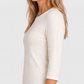 3/4 Sleeve Crew Neck Knit