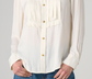 Long Sleeve Tuxedo Button Collar Blouse