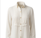 Long Sleeve Tuxedo Button Collar Blouse