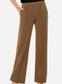 Kayla Pull On Wide Leg Trouser 31"-Rich Camel