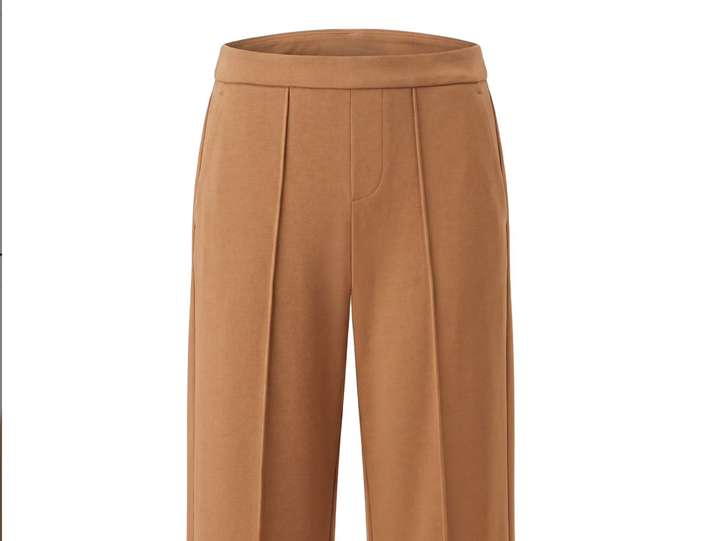 Kayla Pull On Wide Leg Trouser 31"-Rich Camel
