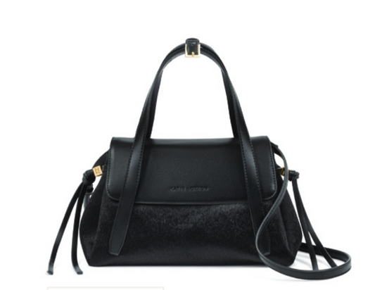 Alyssa Black Top Handle Bag