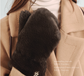Faux Fur Mittens with Cord