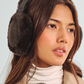 Chocolate Faux Fur and Suedette Earmuffs