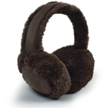 Chocolate Faux Fur and Suedette Earmuffs