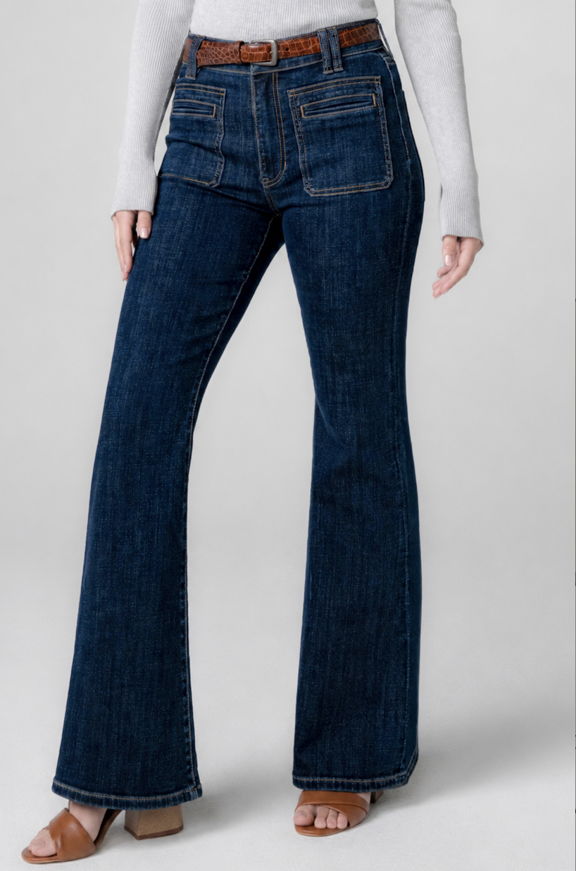 Hannah Flare w/ Vtg Patch Pockets 28' Ins