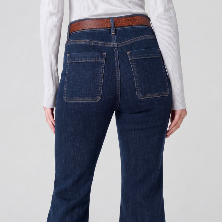 Hannah Flare w/ Vtg Patch Pockets 28' Ins