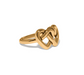 Interlok Linked Hearts Ring-Gold