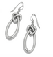 Interlok Linked Hearts French Wire Earrings-Silver