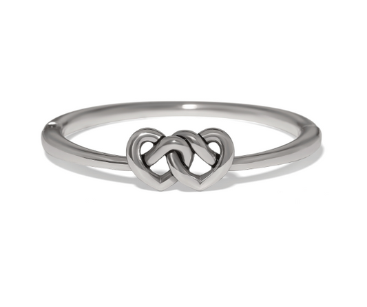 Interlok Linked Hearts Hinged Bangle