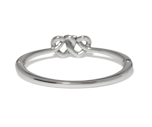 Interlok Linked Hearts Hinged Bangle