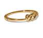 Interlok Linked Hearts Hinged Bangle-Gold