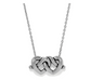 Interlok Linked Hearts Necklace-Silver