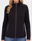 Long Slv Zip Front Quilted Sweater Jacket