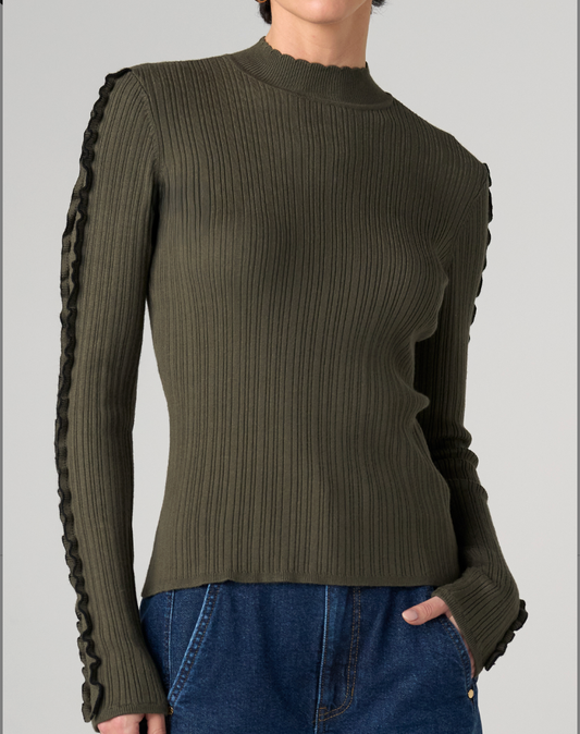 Mock Neck Long Sleeve Sweater