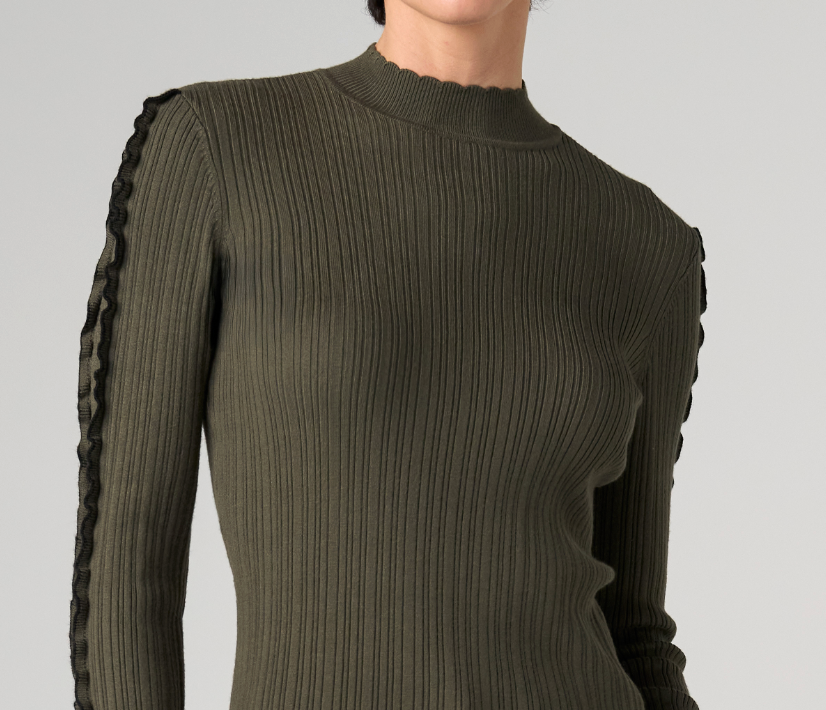 Mock Neck Long Sleeve Sweater
