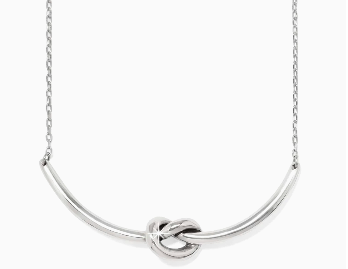 Interlok Single Knot Silver Necklace