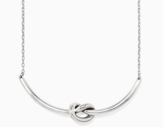 Interlok Single Knot Silver Necklace