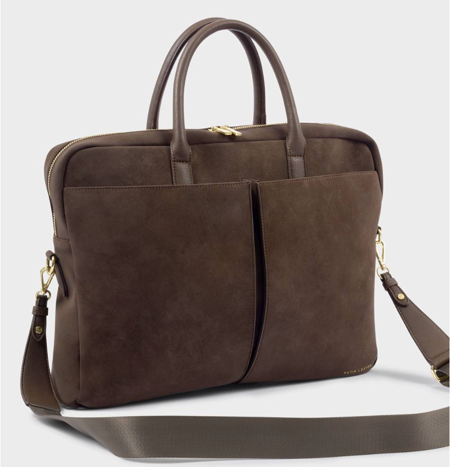 Suedette City Laptop Bag