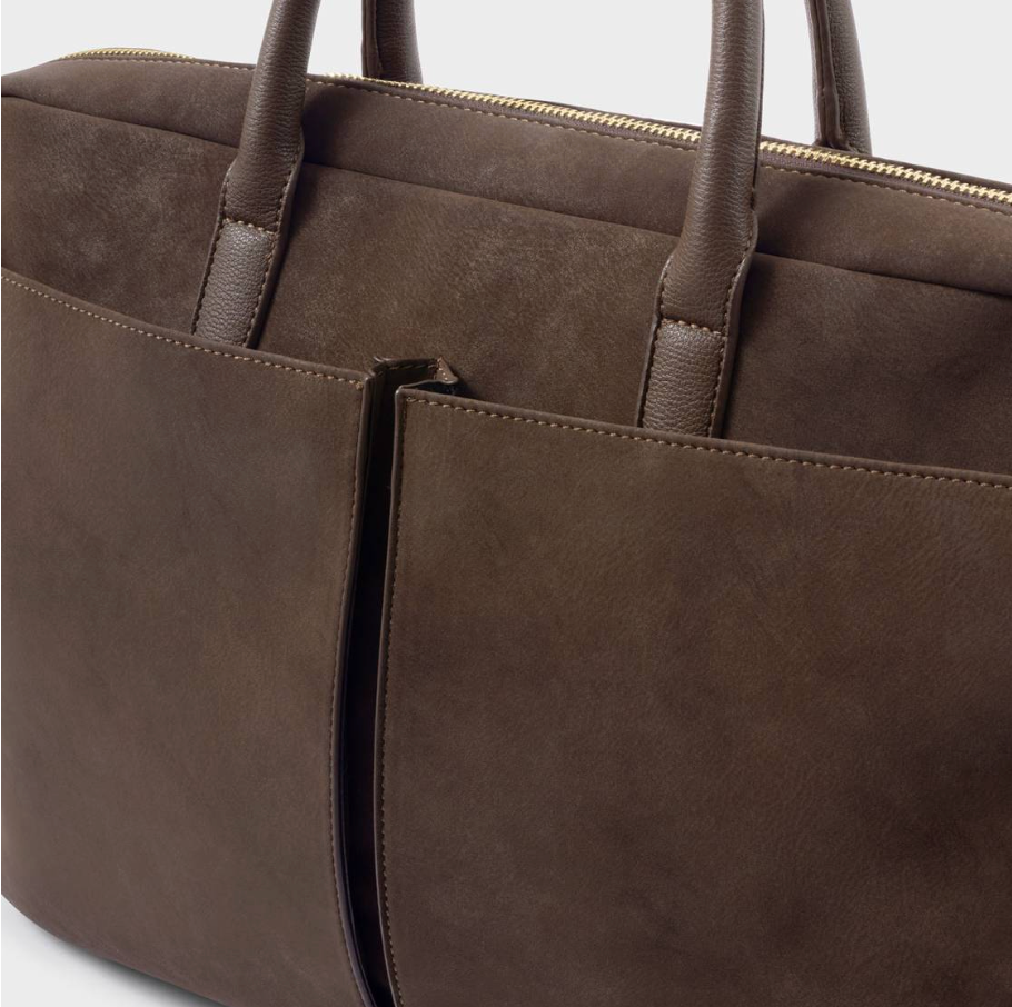 Suedette City Laptop Bag