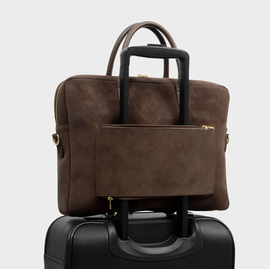 Suedette City Laptop Bag
