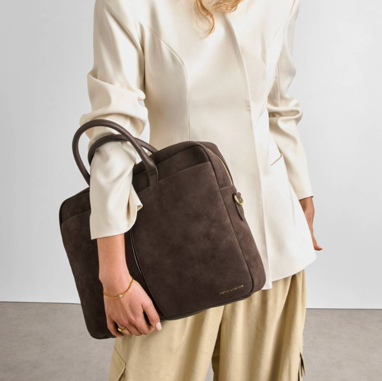 Suedette City Laptop Bag