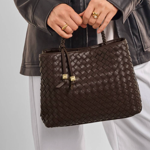 Nova Hand Woven Top Handle Bag