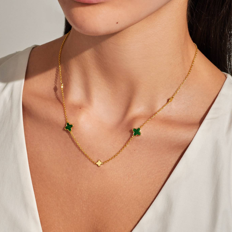 Green Clover Necklace