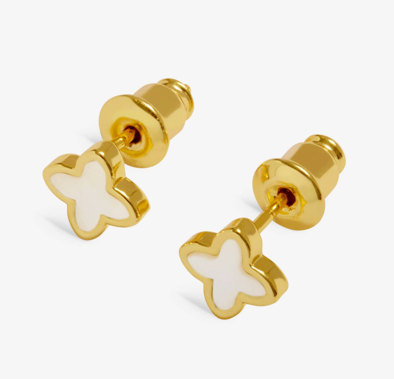 Mother of Pearl Clover Earrings