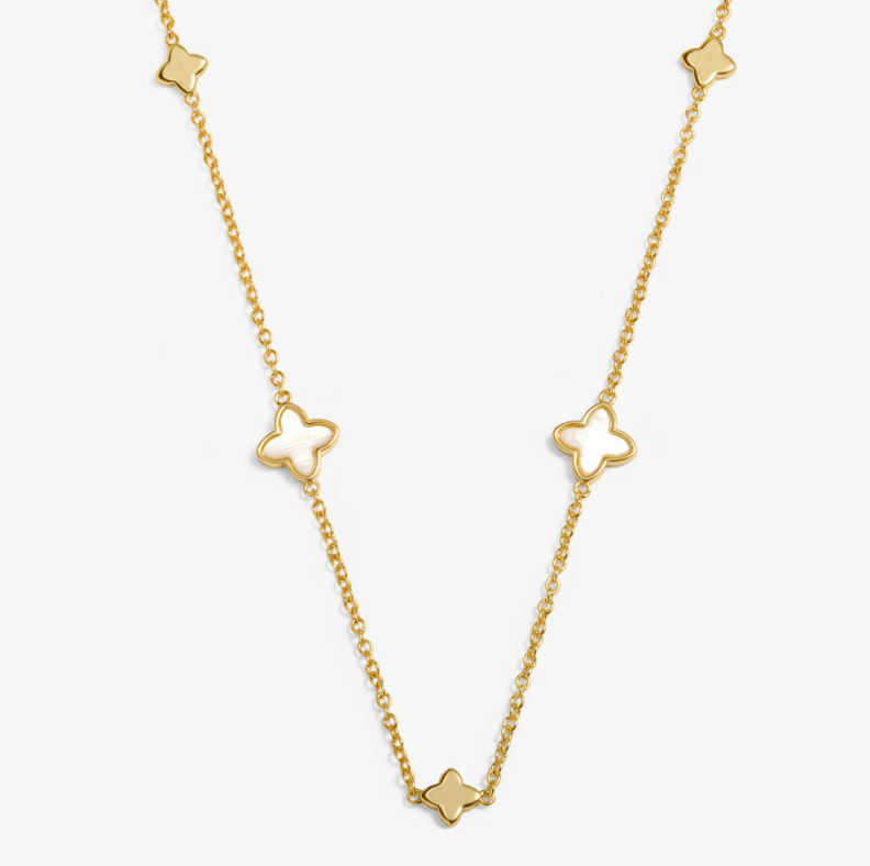 Mother of Pearl Clover Necklace