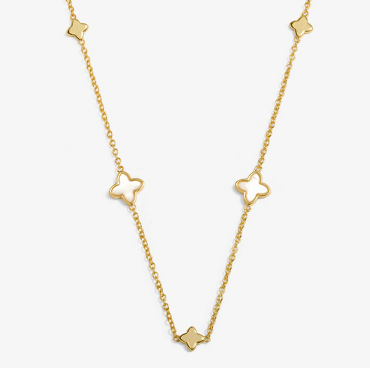 Mother of Pearl Clover Necklace
