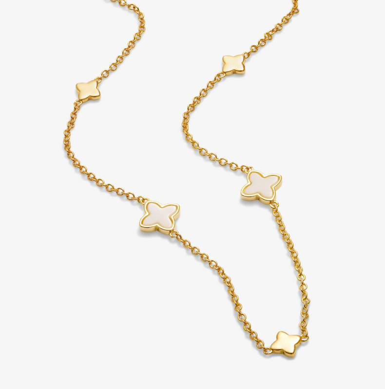 Mother of Pearl Clover Necklace