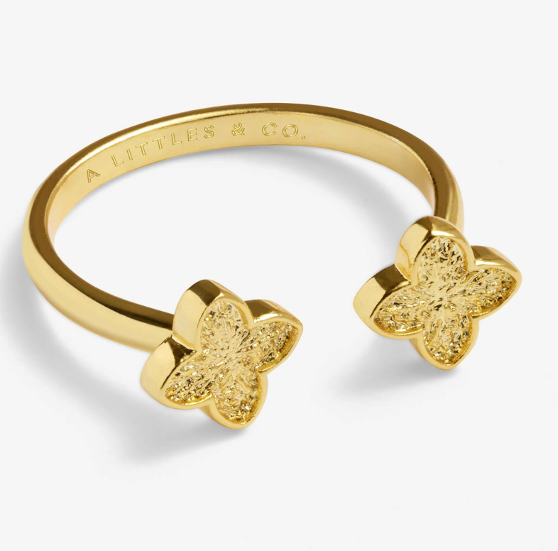 Signature Clover Collection Textured Clover Ring In Gold-Tone Plating