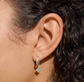 Textured Clover Earrings - silver