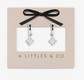 Textured Clover Earrings - silver