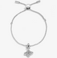 Signature Clover Collection Textured Clover Bracelet In Silver Plating