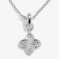 Signature Clover Collection Textured Clover Bracelet In Silver Plating