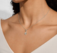 Signature Clover Collection Textured Clover Necklace In Silver Plating