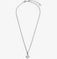 Signature Clover Collection Textured Clover Necklace In Silver Plating