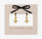 Textured Clover Earrings - gold
